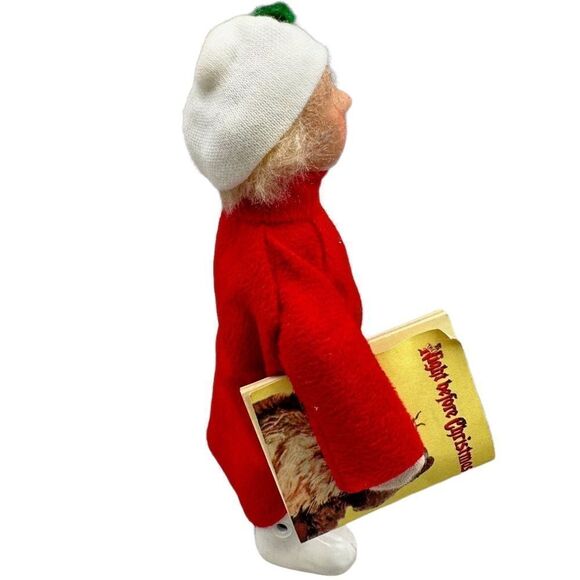 Vtg Small Caroler 1992 figure Night Before Christmas Book Poseable Buyers Choice - Picture 2 of 9